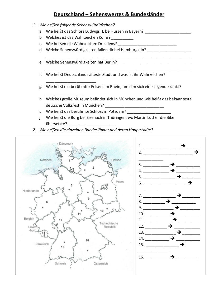 Bayern arbeitsblatt karte 