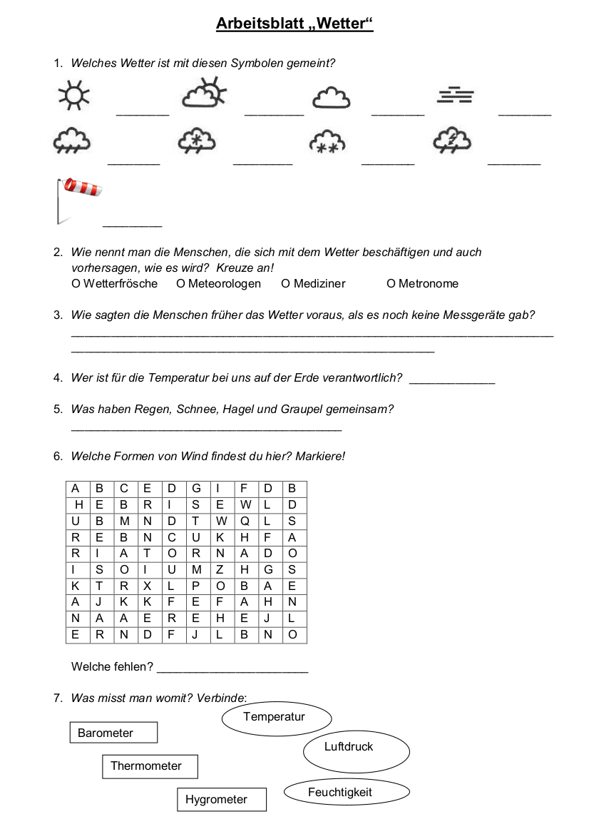 Featured image of post Sachunterricht Klasse 3 Luft Arbeitsbl tter Im fach sachunterricht wirst du gut darauf vorbereitet