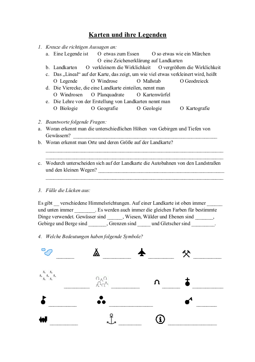 landkarte grundschule Karten Lesen Unterrichtsmaterial landkarte grundschule